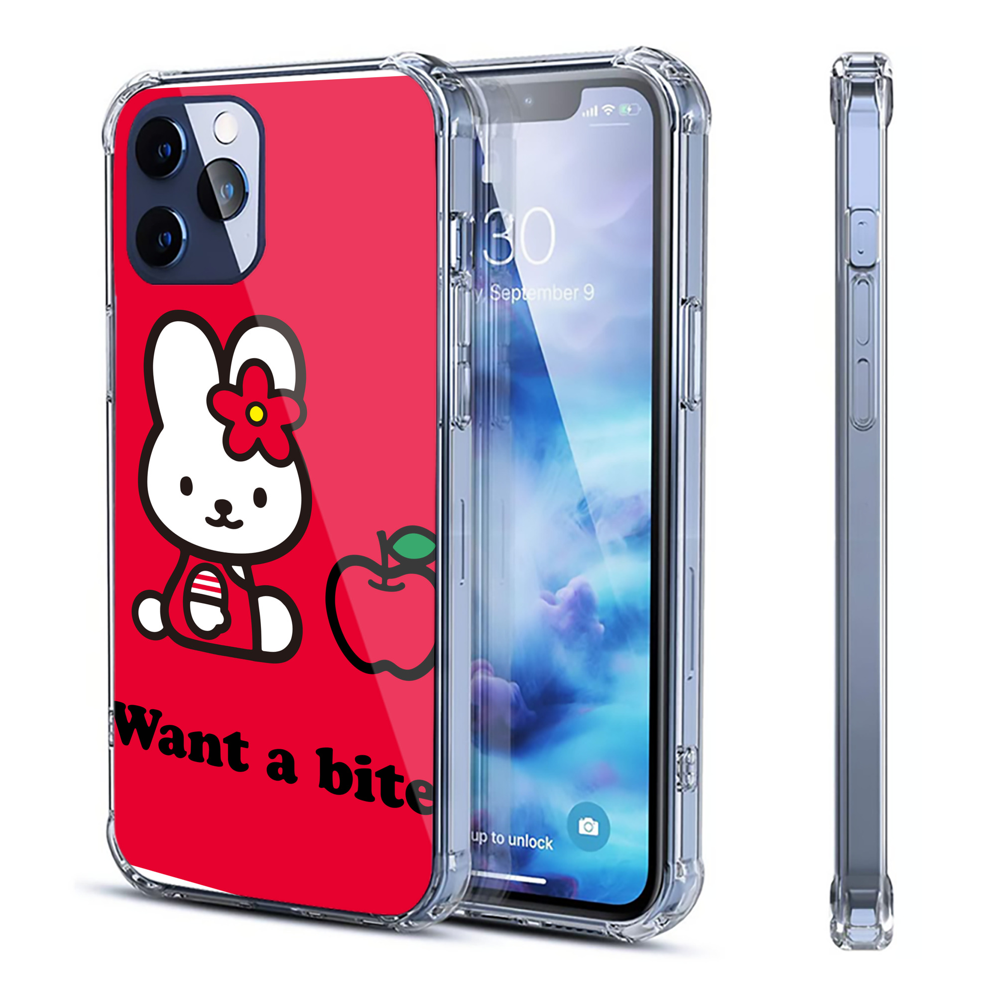 （画像用） Hello Kitty ハローキティ 【iPhone 12シリーズ対応】透明スマホケース（クリアソフトケース）